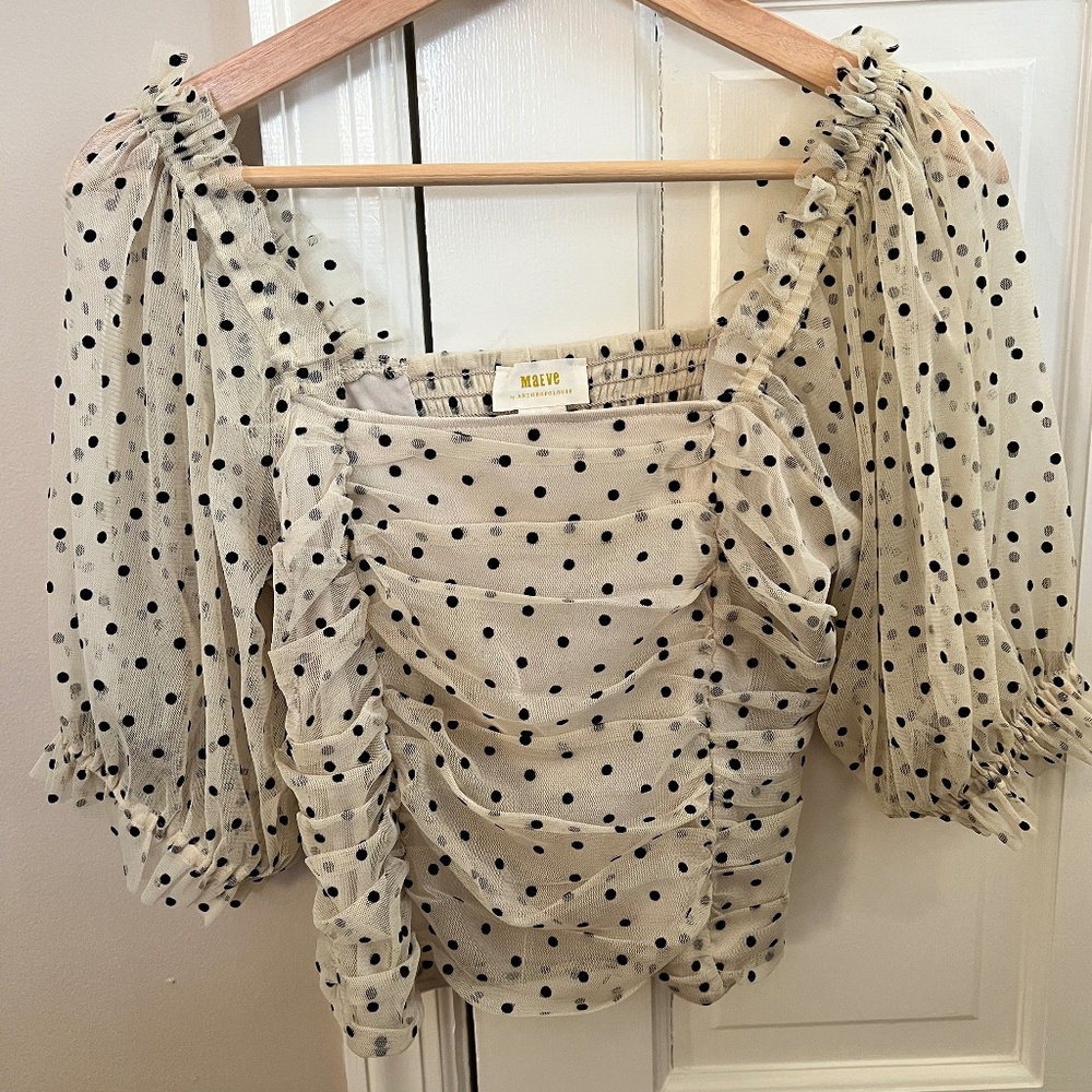 Maeve polka dot top